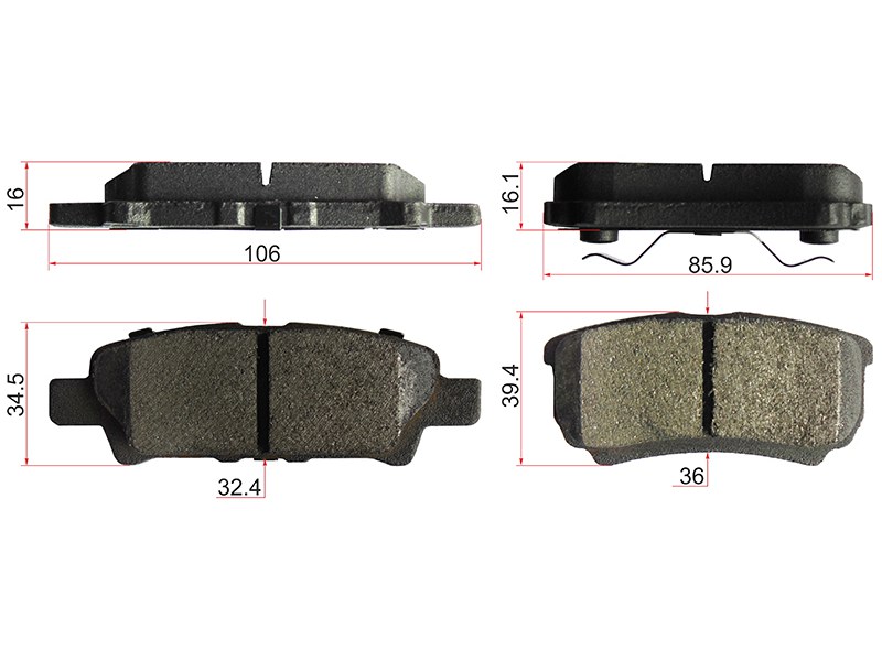 Колодки тормозные RR mitsubishi lancer x 07-  | зад | - SAT ST4605A479