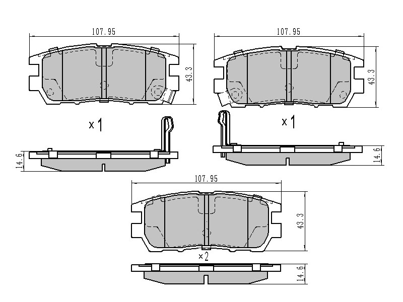 Колодки тормозные RR MMC pajero 90-99 galant 03- - SAT STMR389571