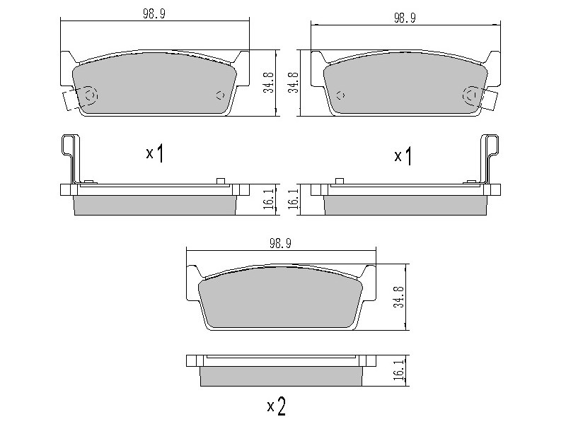 Колодки тормозные RR nissan cedric y32/33/laurel c33/34/skyline r32/33 - SAT STAY060NS036