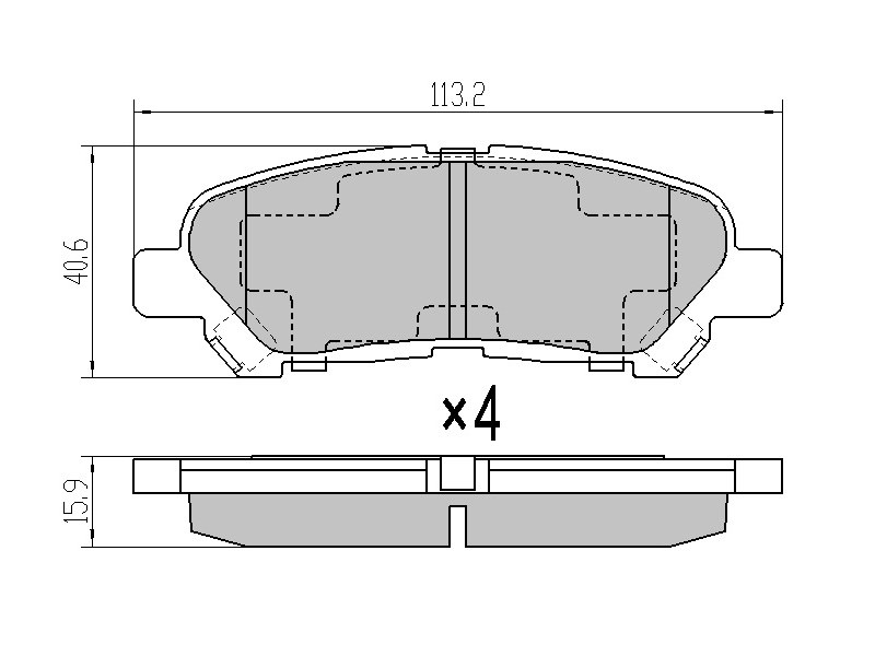 Колодки тормозные RR toyota highlander GSU 40 07- RR - SAT ST0446648120