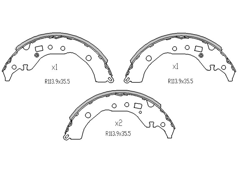 Колодки тормозные барабанные RR toyota iat,premio,ractis,fielder 07- - SAT ST0449552120