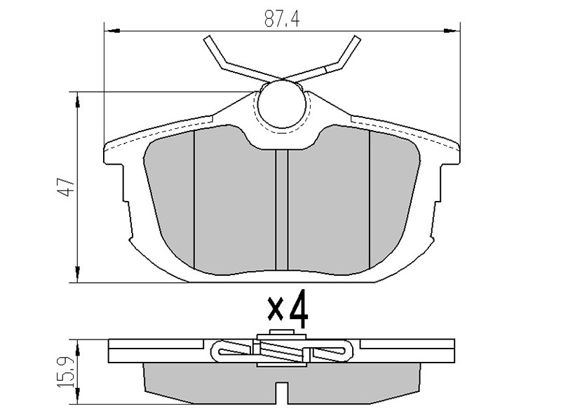 Колодки тормозные дисковые - SAT STMZ690345