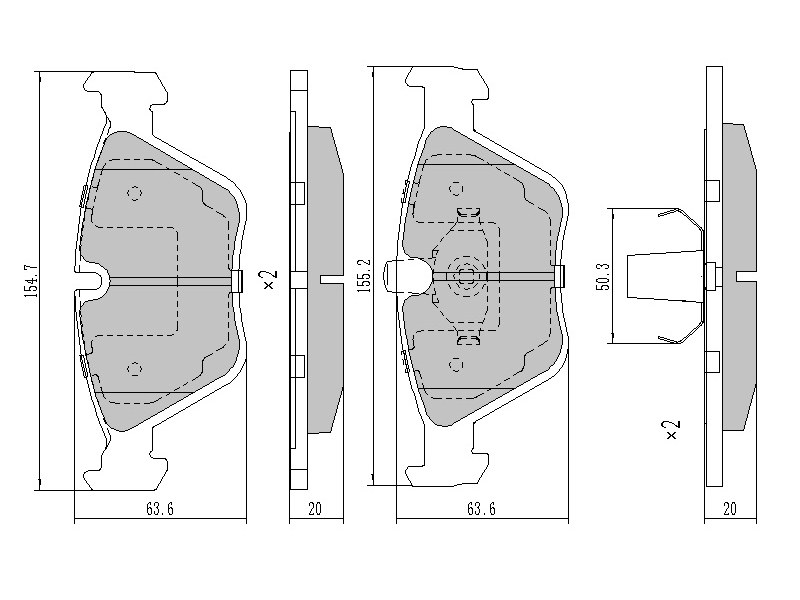 Колодки тормозные перед BMW X3 E83 04-10/3 E46 03-/z4 E86 06- - SAT ST34112282995