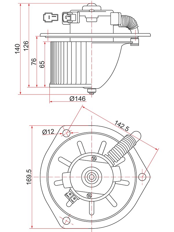 Мотор отопителя салона mitsubishi canter - SAT STMC140941