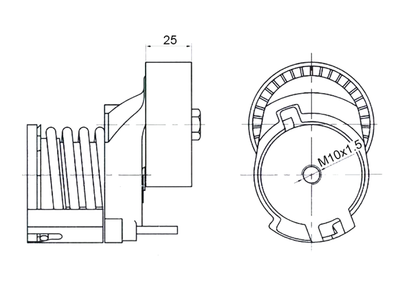 Натяжитель приводного ремня audi/seat/skoda/volkswagen 1,4/1,6 (с кондиционером) - SAT ST03C145299C