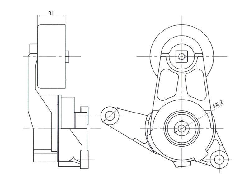 Натяжитель приводного ремня cadillac/chevrolet captiva/daewoo winstorm/opel antara 06- - SAT ST12575509