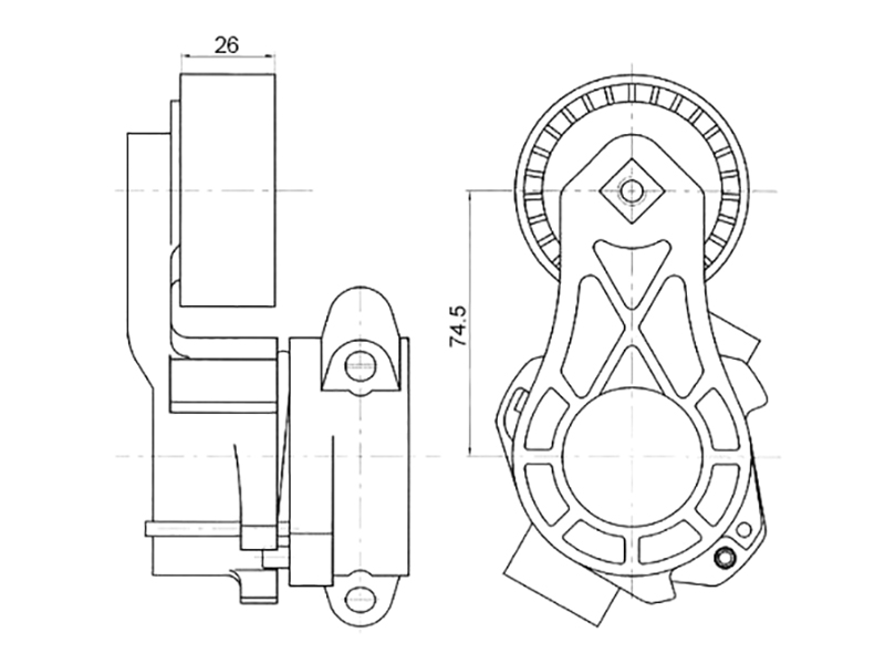 Натяжитель приводного ремня peugeot boxer/fiat ducato/citroen jumper/ford tourneo/transit 2,2 06- - SAT ST1611424780