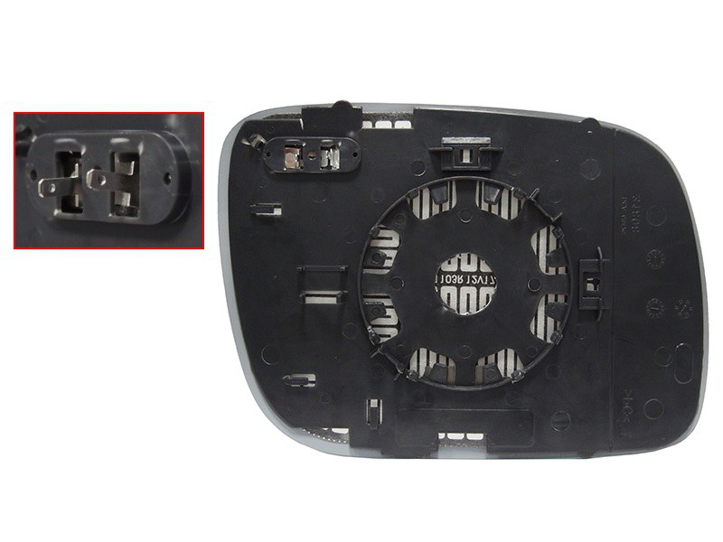 Полотно зеркала VW touareg 03-07 LH с обогревом - SAT STVW61940G2