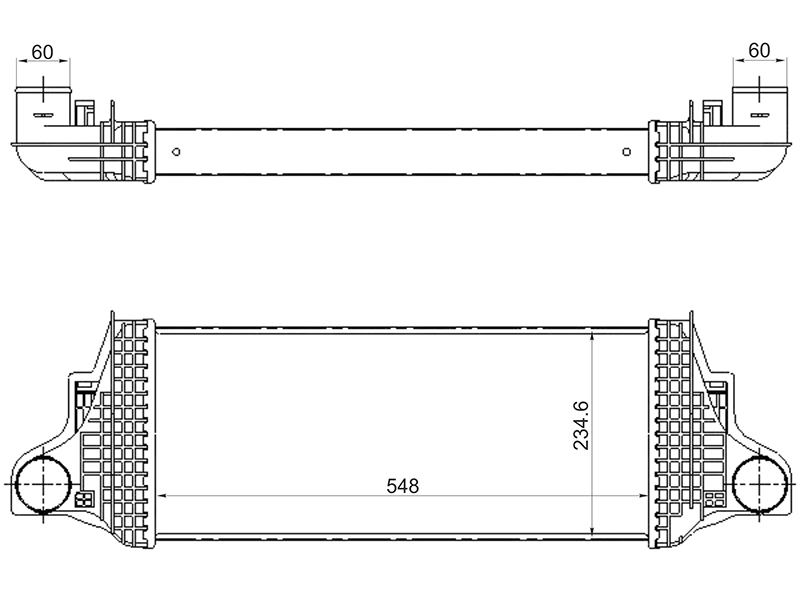Радиатор интеркулера mercedes ml-class w164 05-11/gl-class x164 09-12/r-class w251 06- - SAT STA1645001900