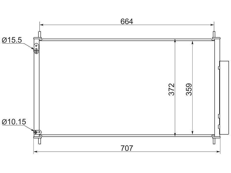 Радиатор кондиционера honda civic 12- 3d-5d - SAT STHD11394A0