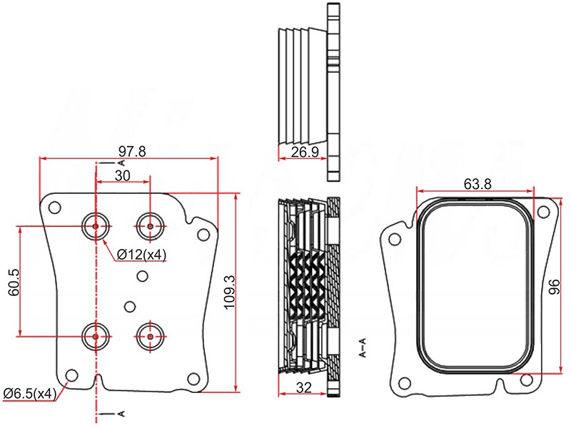 Радиатор масляный mercedes c-class w203 00-06/c-class w204 06-13/e-class w211 02-09 - SAT STA2711880401