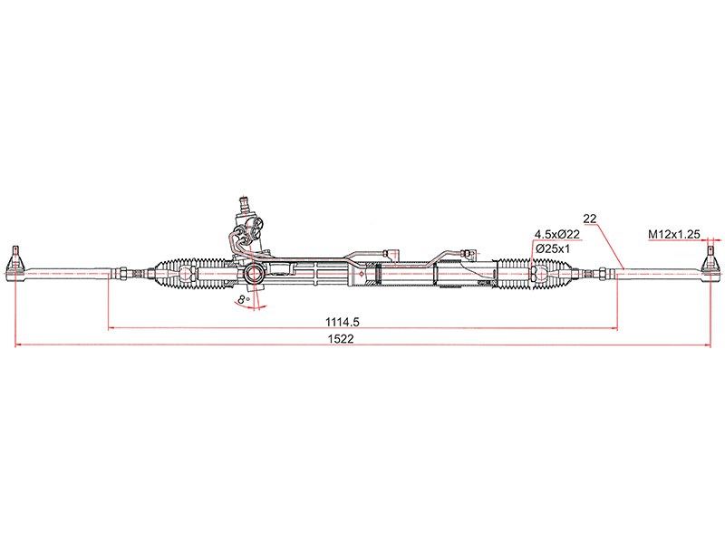 Рейка рулевая hyundai santa FE 09- LHD - SAT ST577002B210