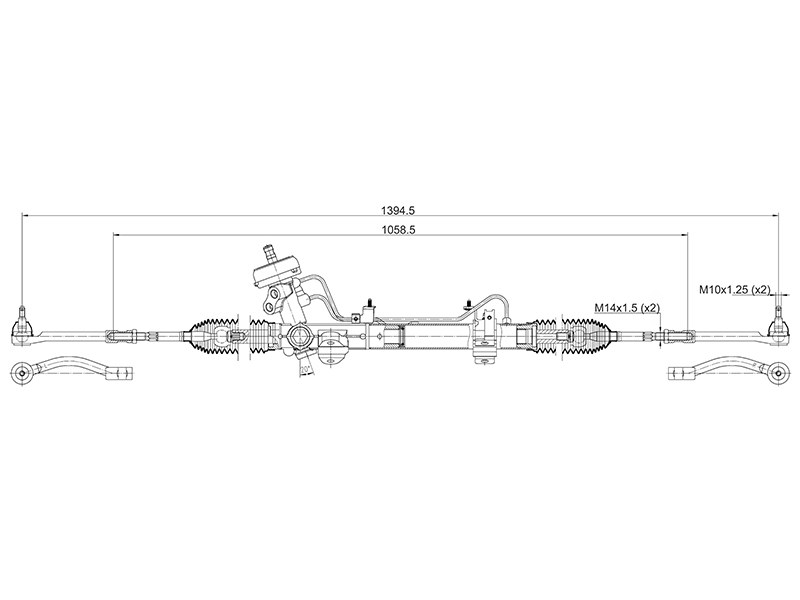 Рейка рулевая KIA rio/hyundai solaris 11- LHD - SAT ST577004L000