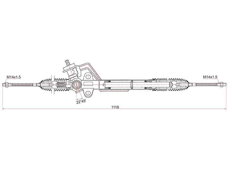 Рейка рулевая KIA spectra (rus) 00- LHD - SAT ST0K2N232110