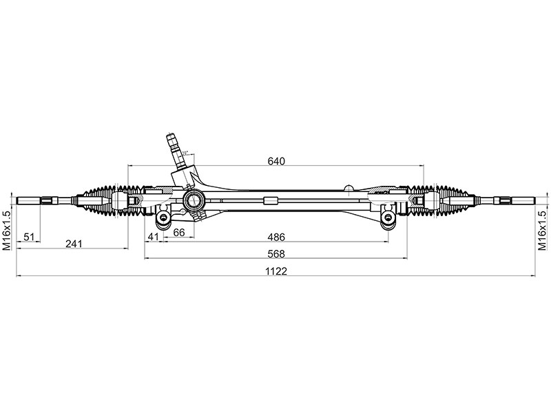 Рейка рулевая lexus rx270/350/450h 08- LHD - SAT ST4551048040