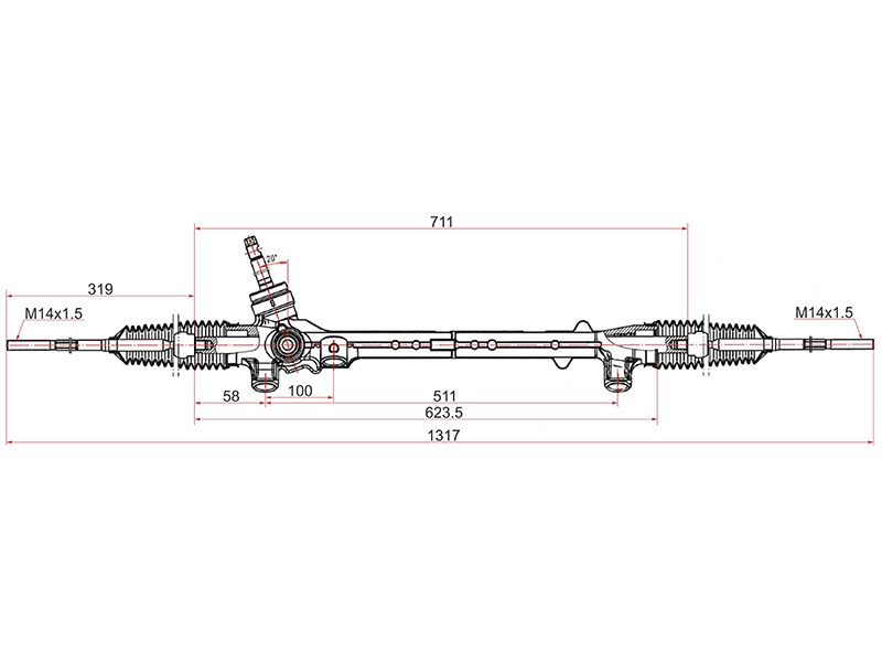 Рейка рулевая mazda CX5 11- LHD - SAT STKD3132110A