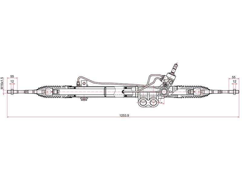Рейка рулевая nissan pathfinder 05-14 LHD - SAT ST-49001-EA010