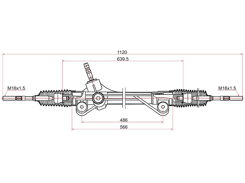 Рейка рулевая toyota highlander 07-13 LHD - SAT ST-45510-48010