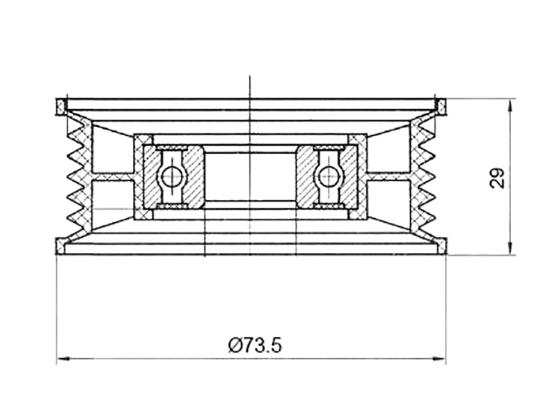 Ролик натяжителя приводного ремня ford fiesta/focus/maverick/mondeo/transit/mazda 3/5/mpv 1,8-2,3 - SAT ST1450947