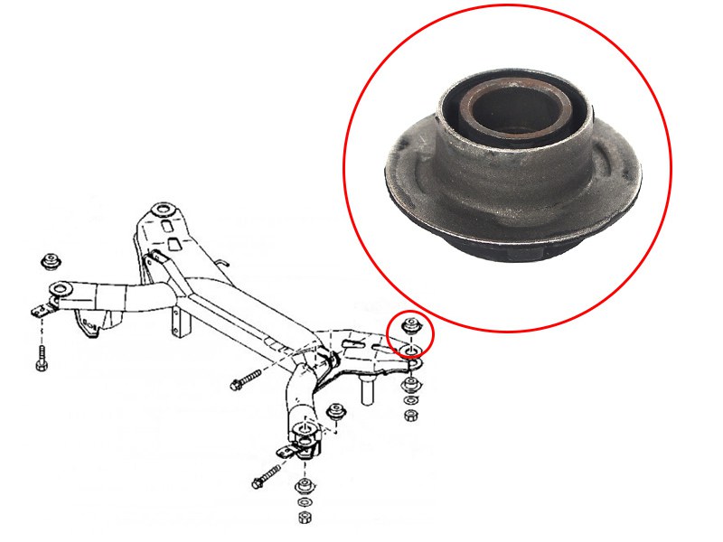 Сайлентблок задней балки mazda 6 02-08/atenza 02-12 - SAT STGJ6A2889XA