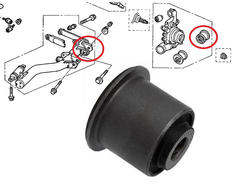 Сайлентблок задней цапфы honda civic FD 2006-2012 - SAT ST52210SNAA50U