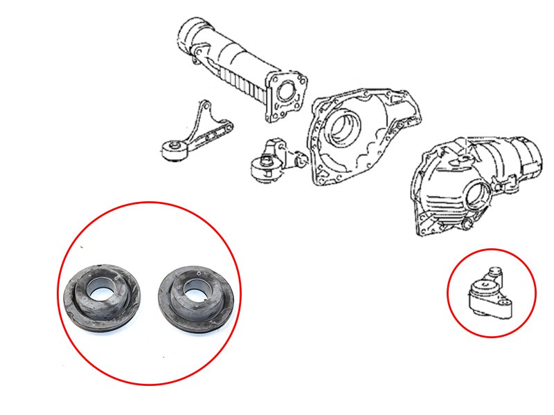 Сайлентблок левой опоры дифференциала (Комплект) toyota land cruiser 200/lexus lx570/460 07- - SAT ST5238060070B