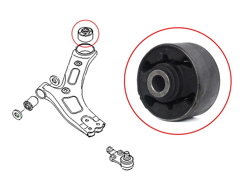 Сайлентблок переднего нижнего рычага задний (вертик) hyundai starex 07- - SAT ST-55584-4H000