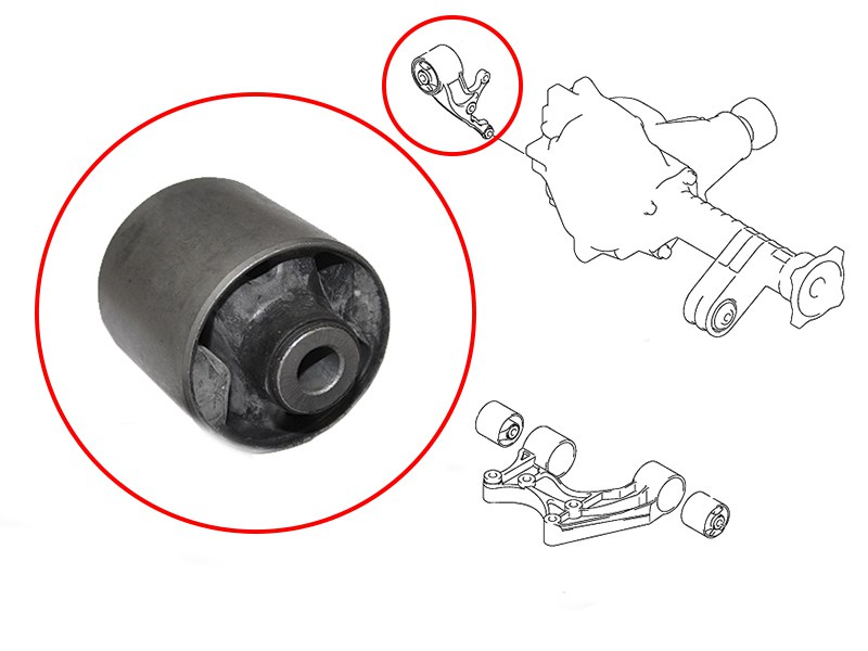 Сайлентблок передней подушки дифференциала suzuki grand vitara/escudo 06-14 - SAT ST2762066J21B