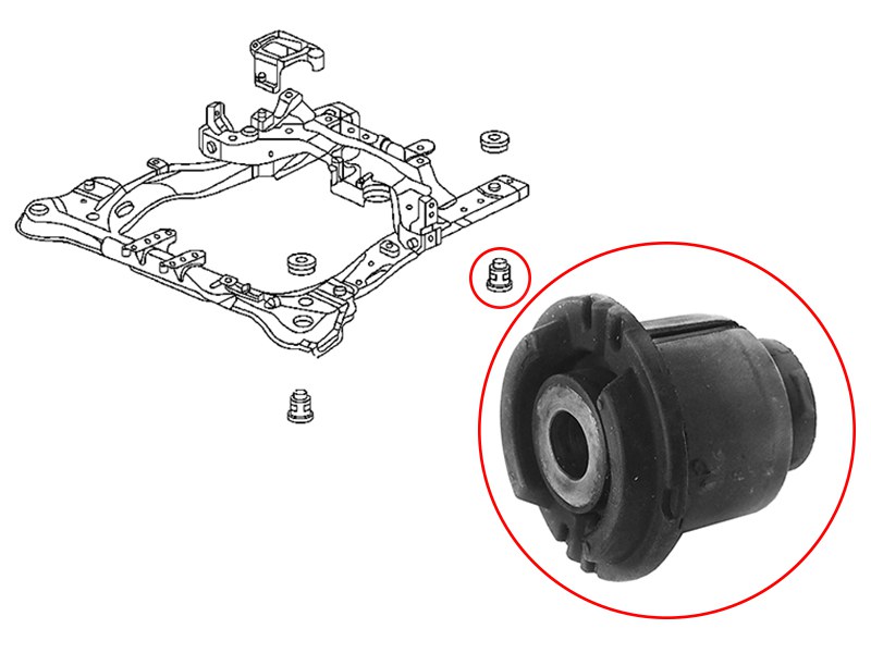 Сайлентблок подрамника задний нижний honda accord 02-08/odyssey 03-13/inspari 03-07/acura TSX 04-08 - SAT ST50270SEAE01