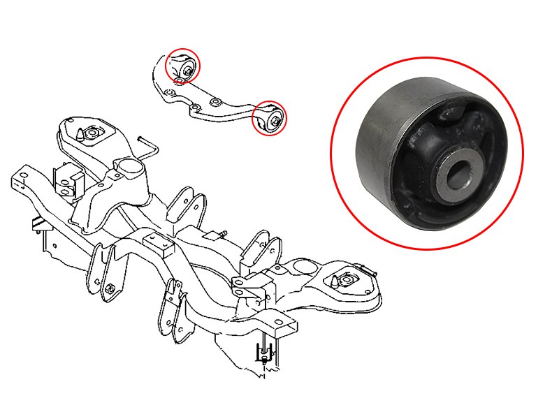 Сайлентблок подушки дифференциала mazda 6/atenza 02-12/cx-7 06-12 - SAT STEG252869XAB