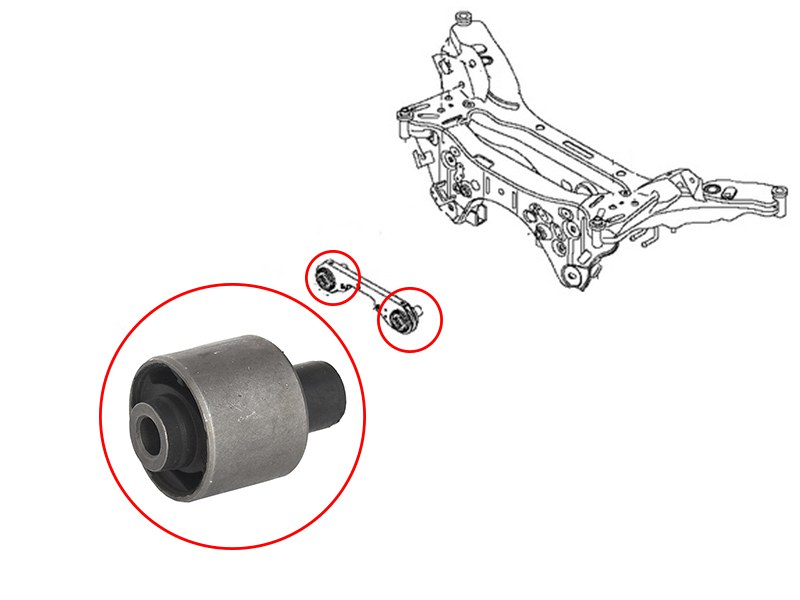 Сайлентблок подушки дифференциала nissan qashqai 06-/qashqai 2+ 13-/x-trail 14- - SAT ST55419JD60C