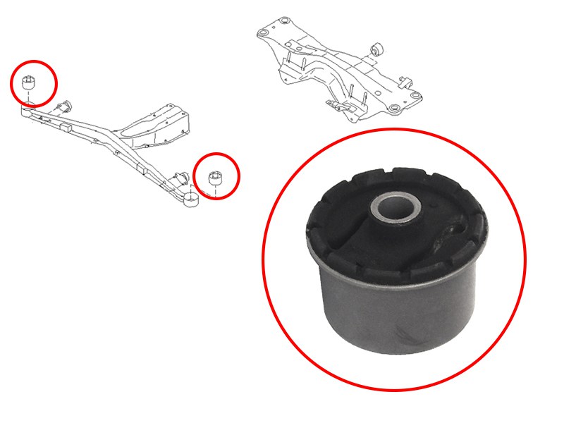 Сайлентблок подушки дифферинцыала subaru forester 96-07impreza 92-07legacy 89-98 - SAT ST41322AC060