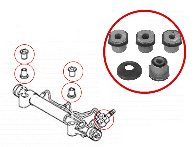 Сайлентблок рулевой рейки (комплект) toyota hilux/fortuner 05- - SAT ST442000K230B