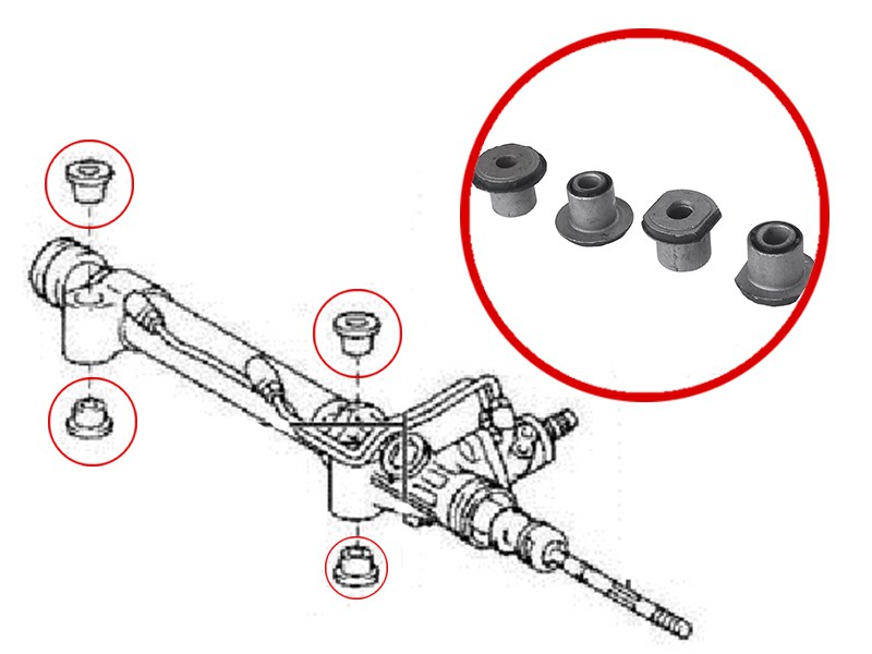 Сайлентблок рулевой рейки (комплект) toyota land cruiser prado /hilux surf/4runner 02-09/lexus gx470 - SAT ST4420035061B