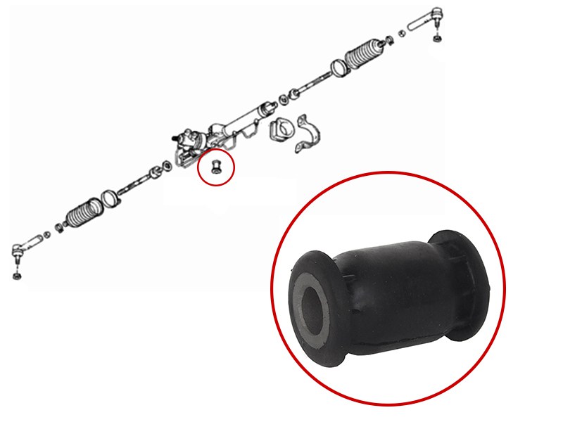 Сайлентблок рулевой рейки chery tiggo t11/vortex tingo 06-13 - SAT STT113401012B