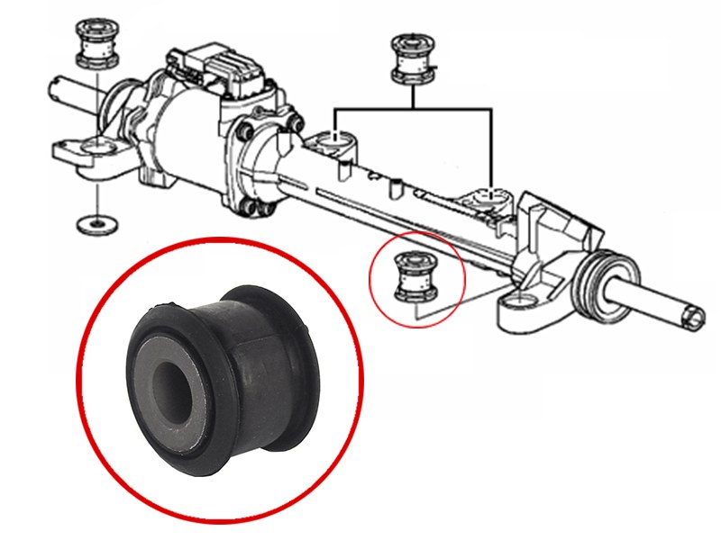 Сайлентблок рулевой рейки honda accord 08-12 - SAT ST53685TL0G01B