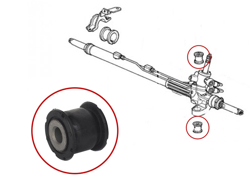 Сайлентблок рулевой рейки honda stepwgn 01-05/pilot/inspire 02-07/accord 02-08/odyssey 99-03/mr-v 03 - SAT ST53685SDAA01B
