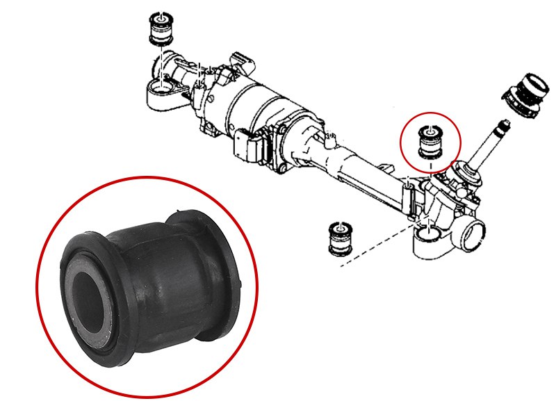 Сайлентблок рулевой рейки mazda 6 08-13 | лев | - SAT STG33S32124B