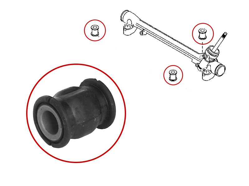 Сайлентблок рулевой рейки mazda cx-5 11-/mazda 3 13-/mazda 6 12- - SAT STKD3132123B