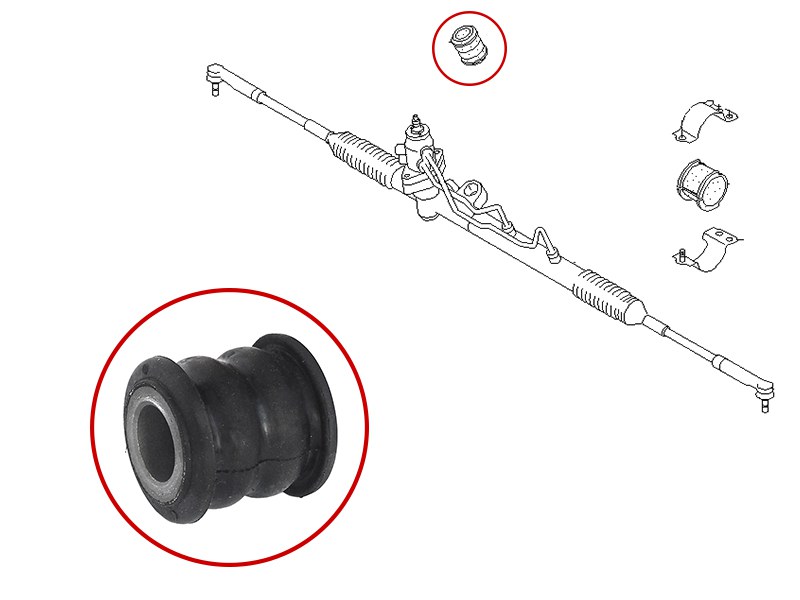 Сайлентблок рулевой рейки nissan ad/wingroad 99-04/almera 00-06/bluebird sylphy/pulsar 00-05/sunny 9 - SAT ST544446M000B