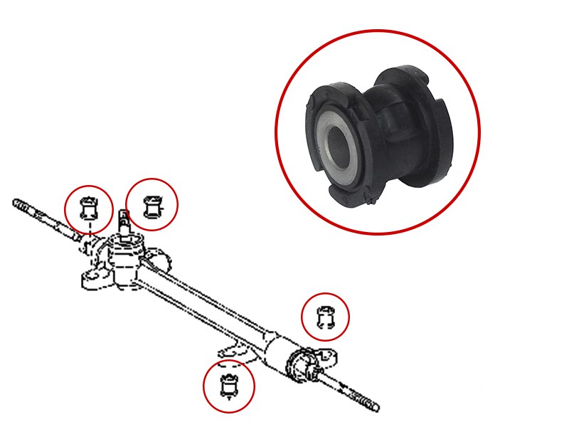 Сайлентблок рулевой рейки toyota isis 04-/wish 09- - SAT ST4551068020B