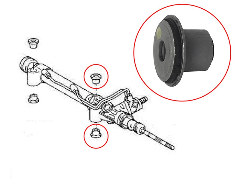 Сайлентблок рулевой рейки toyota land cruiser prado/hilux surf/4-runner 02-09/camry 11-/corolla 13-/ | прав | - SAT ST4551628050