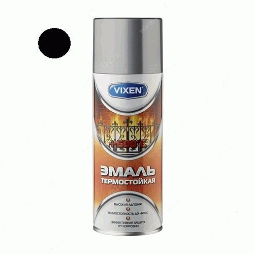 Краска-спрей vx-53002 эмаль термост. черная аэроз 520мл (12шт/уп) - VIXEN VX53002