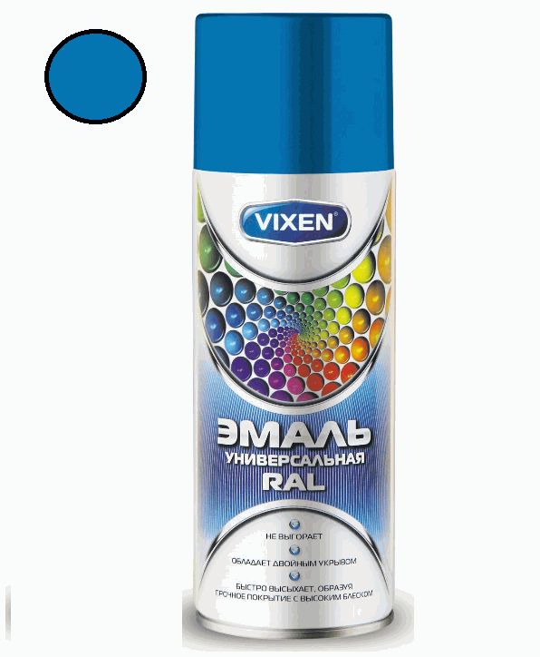 Краска-спрей vx-15015 эмаль алкидная универс. небесно-голубой 520мл ral5015 (12шт/уп) - VIXEN VX15015