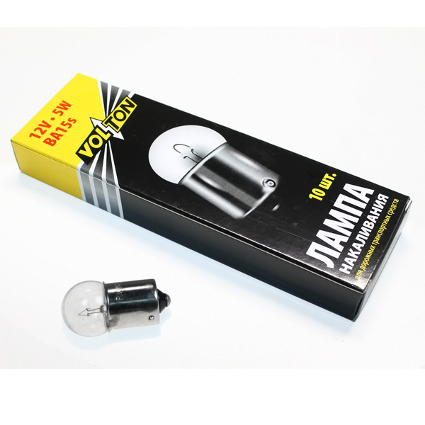 Лампа 12V 5W BA15s габаритов, поворотника volton - Volton VLT0604