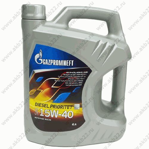 Газпромнефть Diesel Prioritet 15w40 5 л (ch-4/sl, a3/b3) (3шт/уп) - GAZPROMNEFT 2389901346