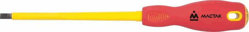 Отвертка шлицевая Slotted 4.0х100 мм, диэлектрическая, держатель Мастак 040-40100eh - Мастак 04040100EH