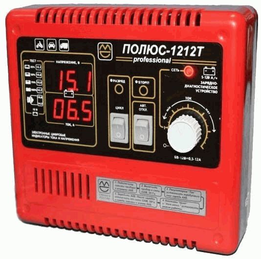 ЗУ Полюс-1212Т (зарядно-диагностическое устройство,электр цифровые индикаторы тока и напряжения) - Полюс 180349