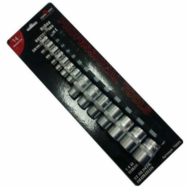 Набор головок Torx 14пр. 1/2 1/4 e4-e24 Сервис Ключ - Сервис Ключ 76605