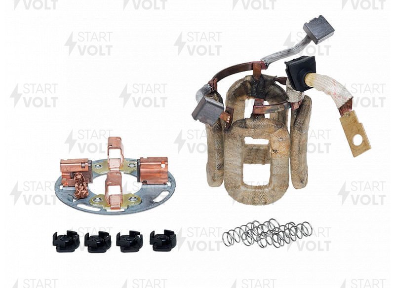Обмотка статора и щёточный узел стартера СтартВОЛЬТ - STARTVOLT VRK 0302